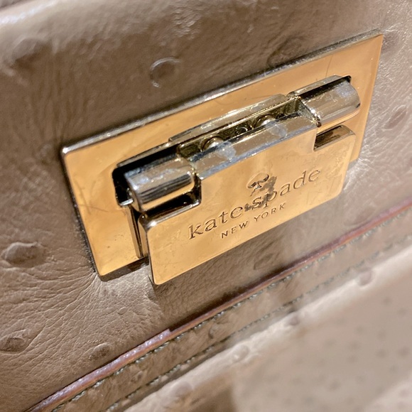 Kate Spade Ostrich Leather Windsor Square Bag Tote - Picture 3 of 6